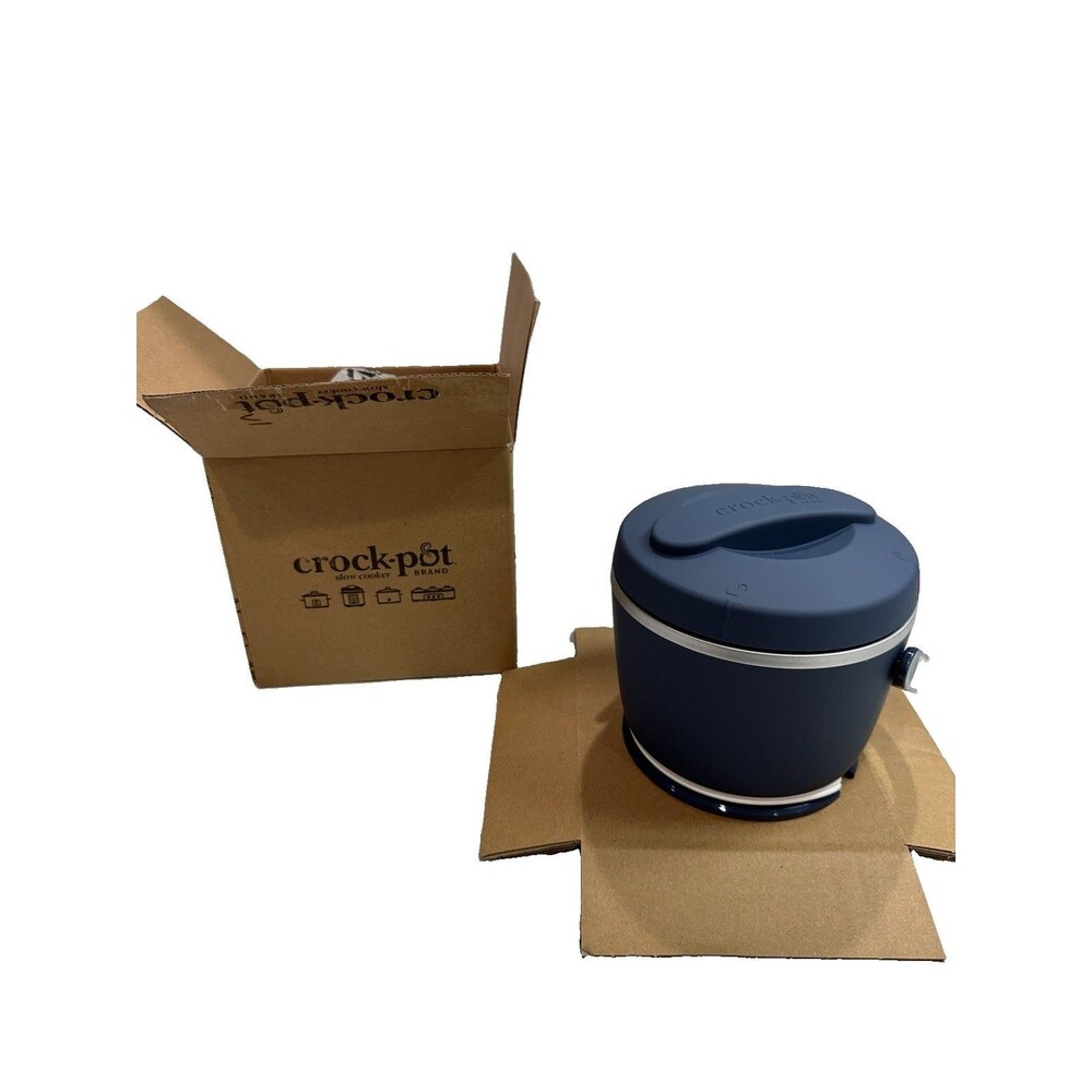 Crock-Pot 20-Ounce Electric Lunch Box, Portable Food Warmer Faded Navy Blue